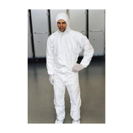 Disposable coverall with integrated hood Disposable coverall with integrated hood